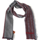 Elegant Wool Striped Logo Scarf - SEHABRANDS