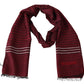 Elegant Wool Silk Blend Striped Scarf - SEHABRANDS