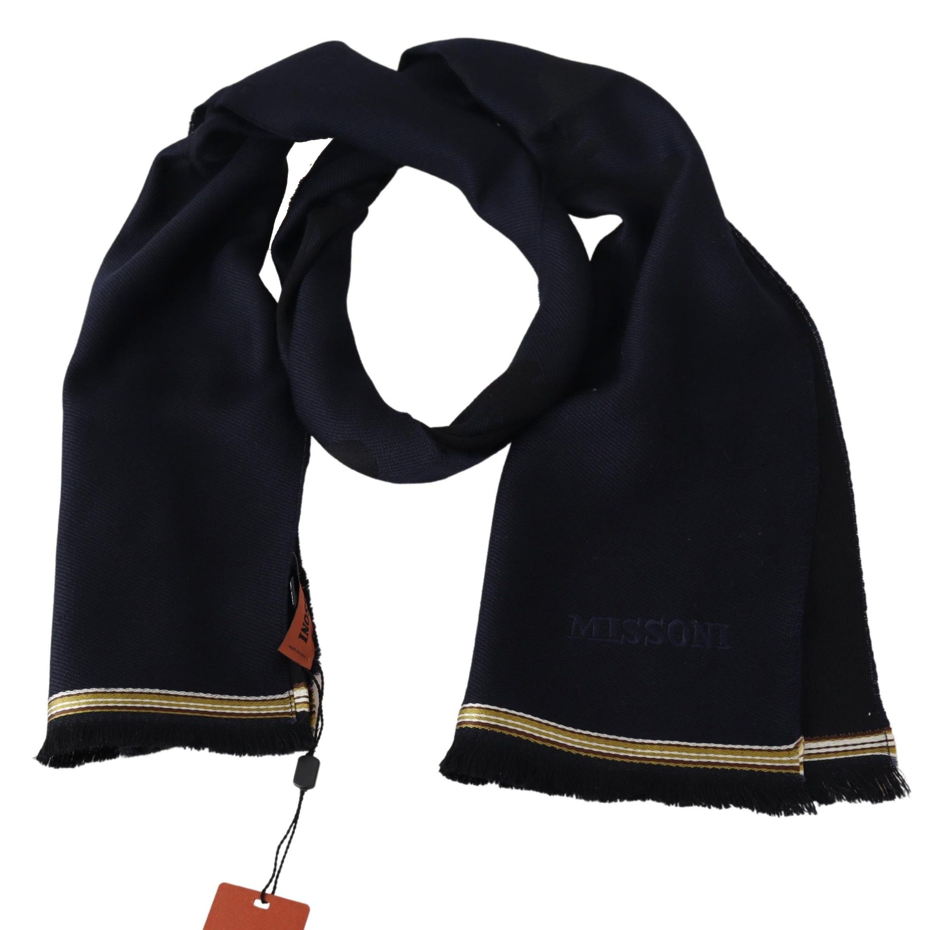 Elegant Unisex Wool Scarf with Embroidered Logo - SEHABRANDS