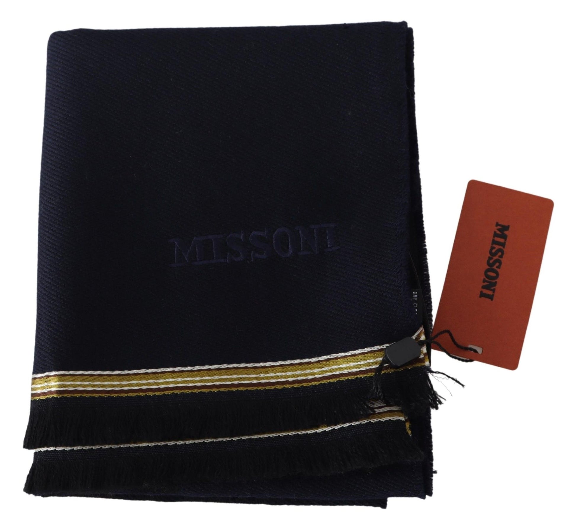 Elegant Unisex Wool Scarf with Embroidered Logo - SEHABRANDS