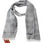 Chic Unisex Gray Wool Scarf with Logo Embroidery - SEHABRANDS