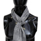 Chic Unisex Gray Wool Scarf with Logo Embroidery - SEHABRANDS