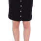 Elegant Black Wool-Cotton Blend Skirt - SEHABRANDS