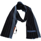 Chic Striped Wool-Silk Unisex Scarf - SEHABRANDS