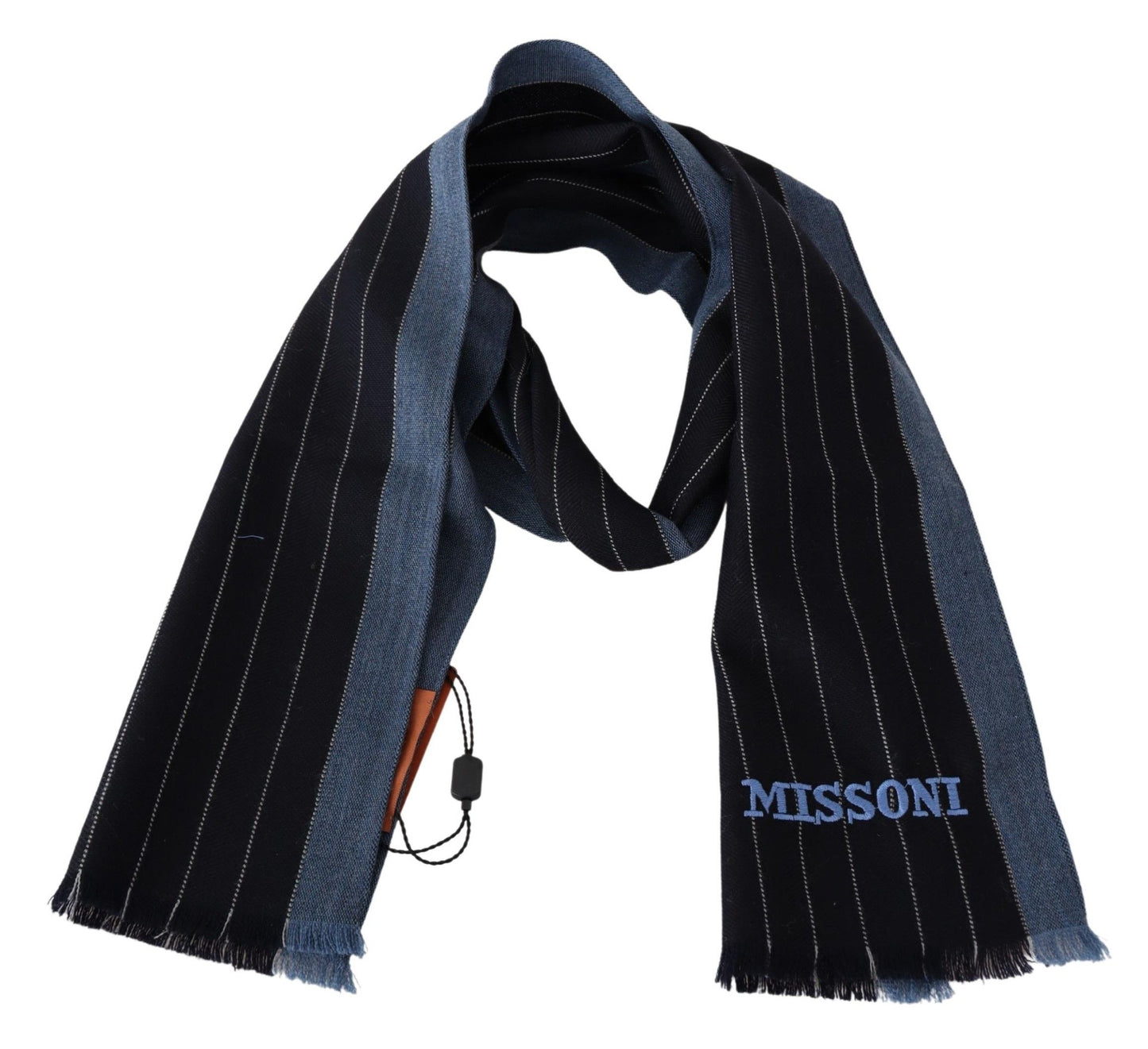 Chic Striped Wool-Silk Unisex Scarf - SEHABRANDS