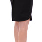 Elegant Black Wool-Cotton Blend Skirt - SEHABRANDS