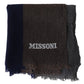 Elegant Multicolor Wool Scarf with Signature Embroidery - SEHABRANDS