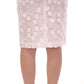 Elegant Sequined Pencil Skirt - Pristine White - SEHABRANDS