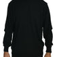 Elegant Black Virgin Wool Pullover Sweater - SEHABRANDS