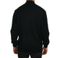 Elegant Black Virgin Wool Pullover Sweater - SEHABRANDS