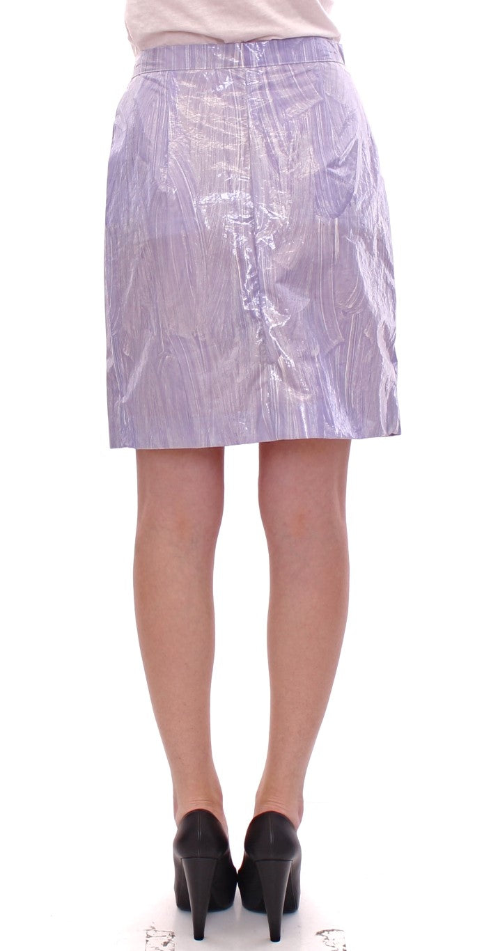 Elegant Purple Viscose Skirt - Wrap Closure - SEHABRANDS