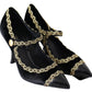 Dolce & Gabbana Elegant Velvet Patent Embroidered Pumps