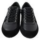 Dolce & Gabbana Elegant Black Leather Sport Sneakers