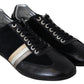 Dolce & Gabbana Elegant Black Leather Sport Sneakers