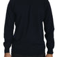 Elegant Dark Blue Pullover Sweater - SEHABRANDS