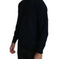 Elegant Dark Blue Pullover Sweater - SEHABRANDS