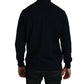 Elegant Dark Blue Pullover Sweater - SEHABRANDS