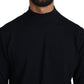 Elegant Dark Blue Pullover Sweater - SEHABRANDS