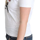 Chic Cotton Round Neck Tee with Playful Print - SEHABRANDS