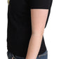 Chic Black Cotton Round Neck Tee - SEHABRANDS