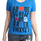 Chic Alphabet Cotton Tee in Blue - SEHABRANDS