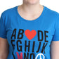 Chic Alphabet Cotton Tee in Blue - SEHABRANDS