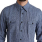 Dolce & Gabbana Elegant Striped Linen Button-Down Shirt