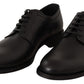 Dolce & Gabbana Elegant Black Leather Derby Shoes