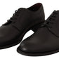 Dolce & Gabbana Elegant Black Leather Derby Dress Shoes