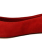 Dolce & Gabbana Crystal Embellished Red Suede Flats