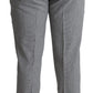 Elegant Checkered Wool Formal Trousers - SEHABRANDS