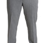 Elegant Checkered Wool Formal Trousers - SEHABRANDS