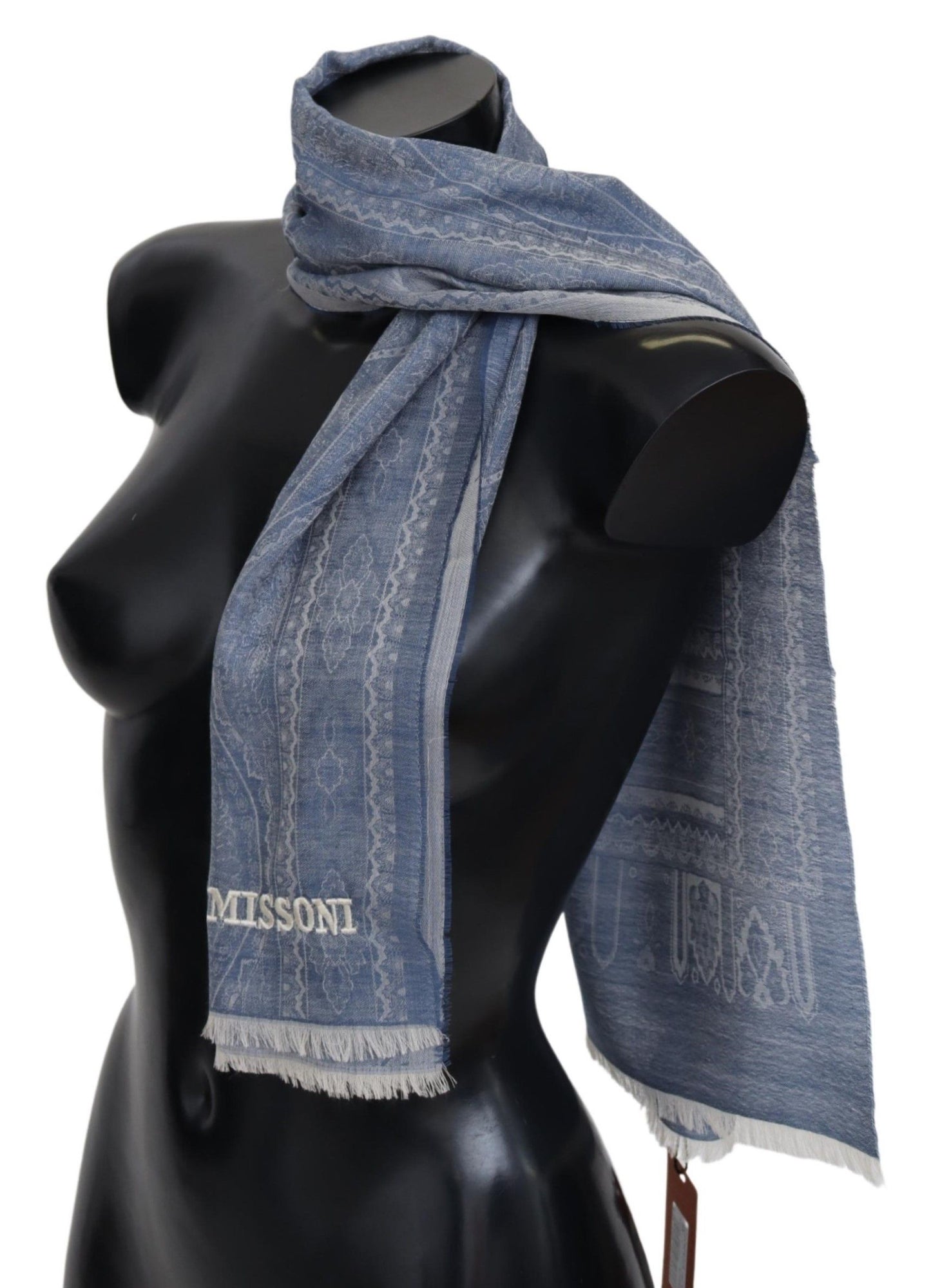 Elegant Cashmere Patterned Scarf - SEHABRANDS