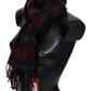 Elegant Check Wool Scarf with Logo Embroidery - SEHABRANDS