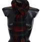 Elegant Check Wool Scarf with Logo Embroidery - SEHABRANDS