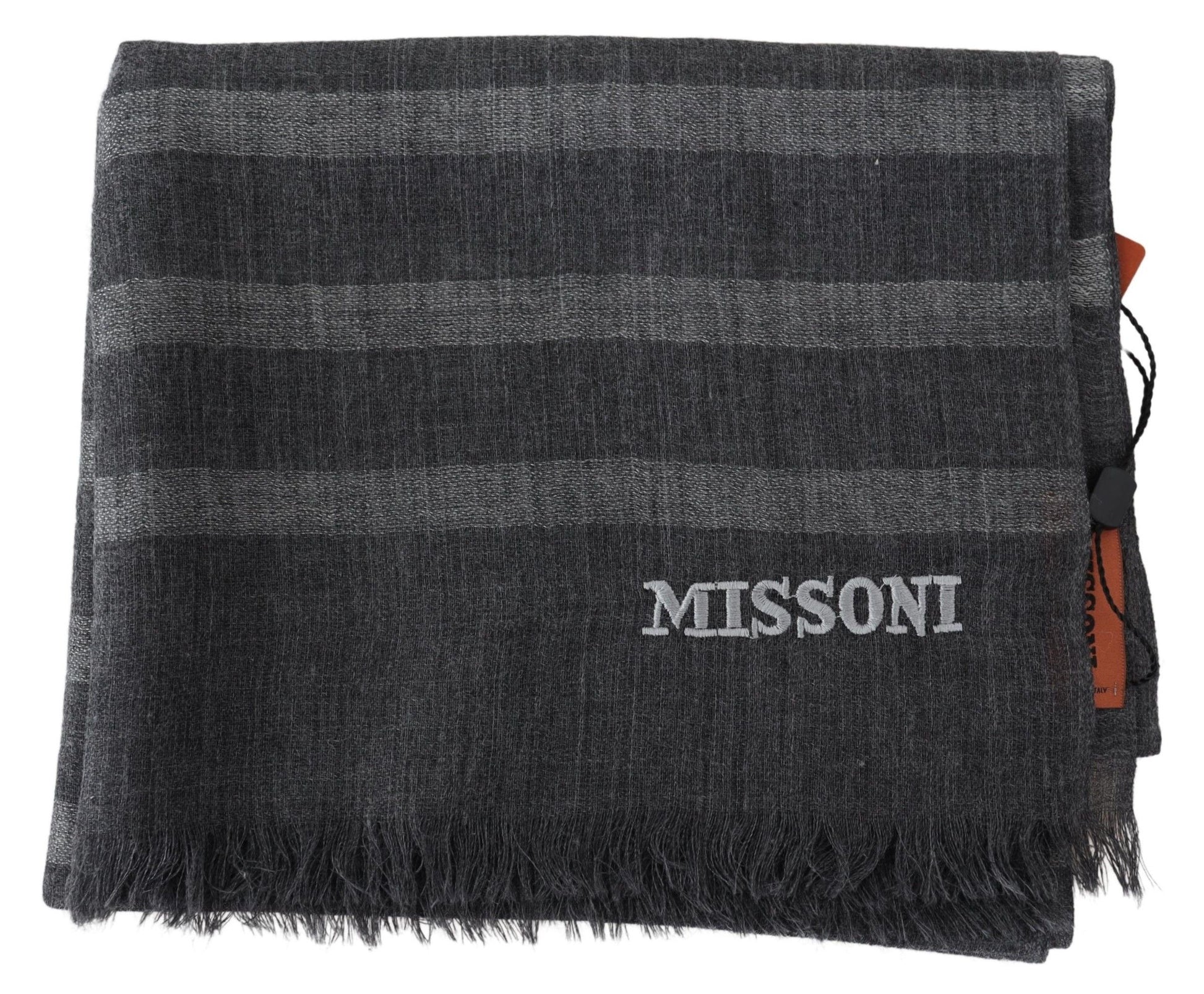 Elegant Unisex Wool Scarf with Logo Embroidery - SEHABRANDS