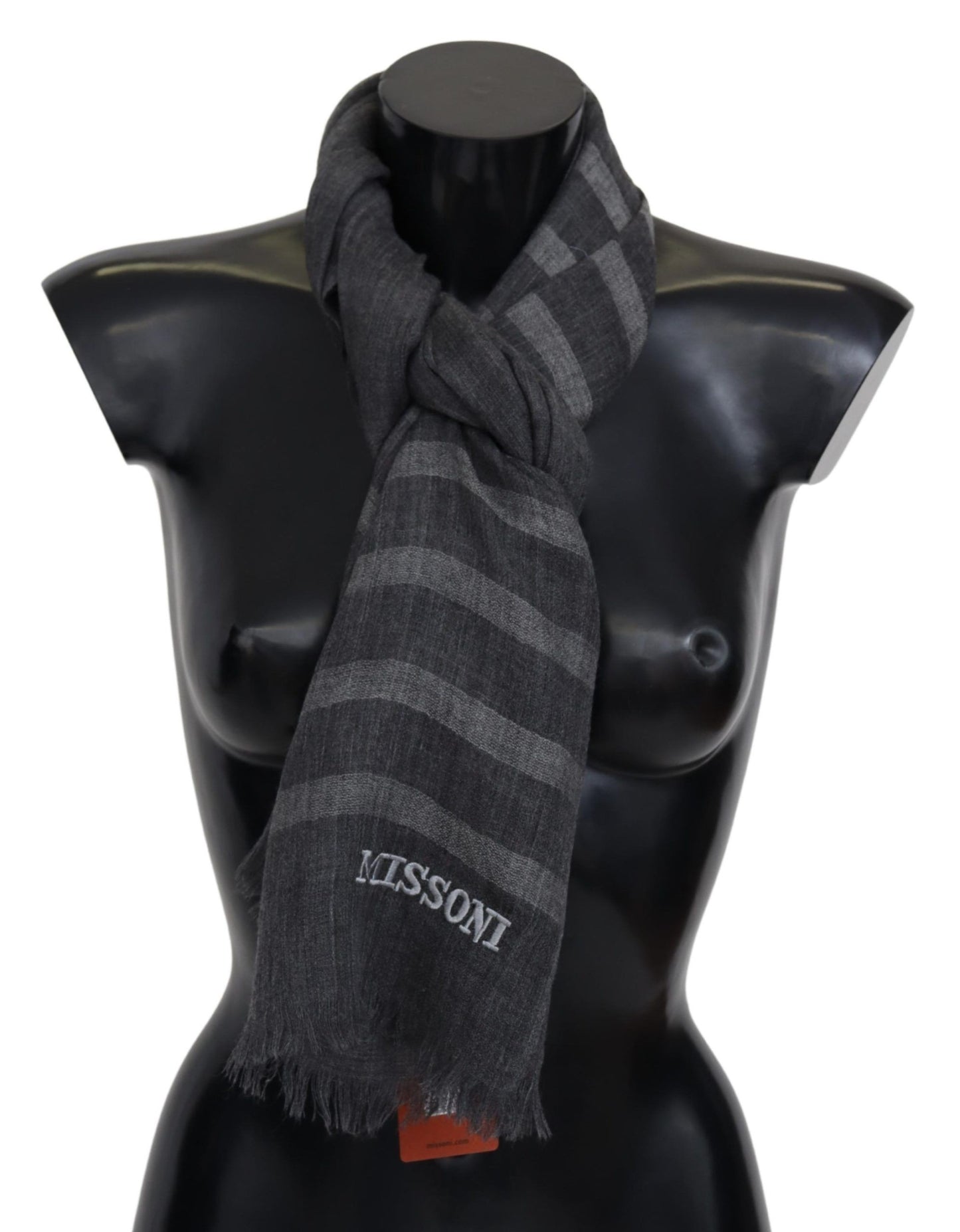 Elegant Unisex Wool Scarf with Logo Embroidery - SEHABRANDS