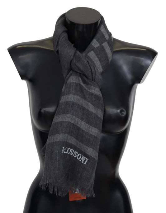 Elegant Unisex Wool Scarf with Logo Embroidery - SEHABRANDS