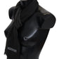 Elegant Black Wool Scarf with Fringes - SEHABRANDS