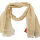 Elegant Cashmere Scarf in Beige - SEHABRANDS