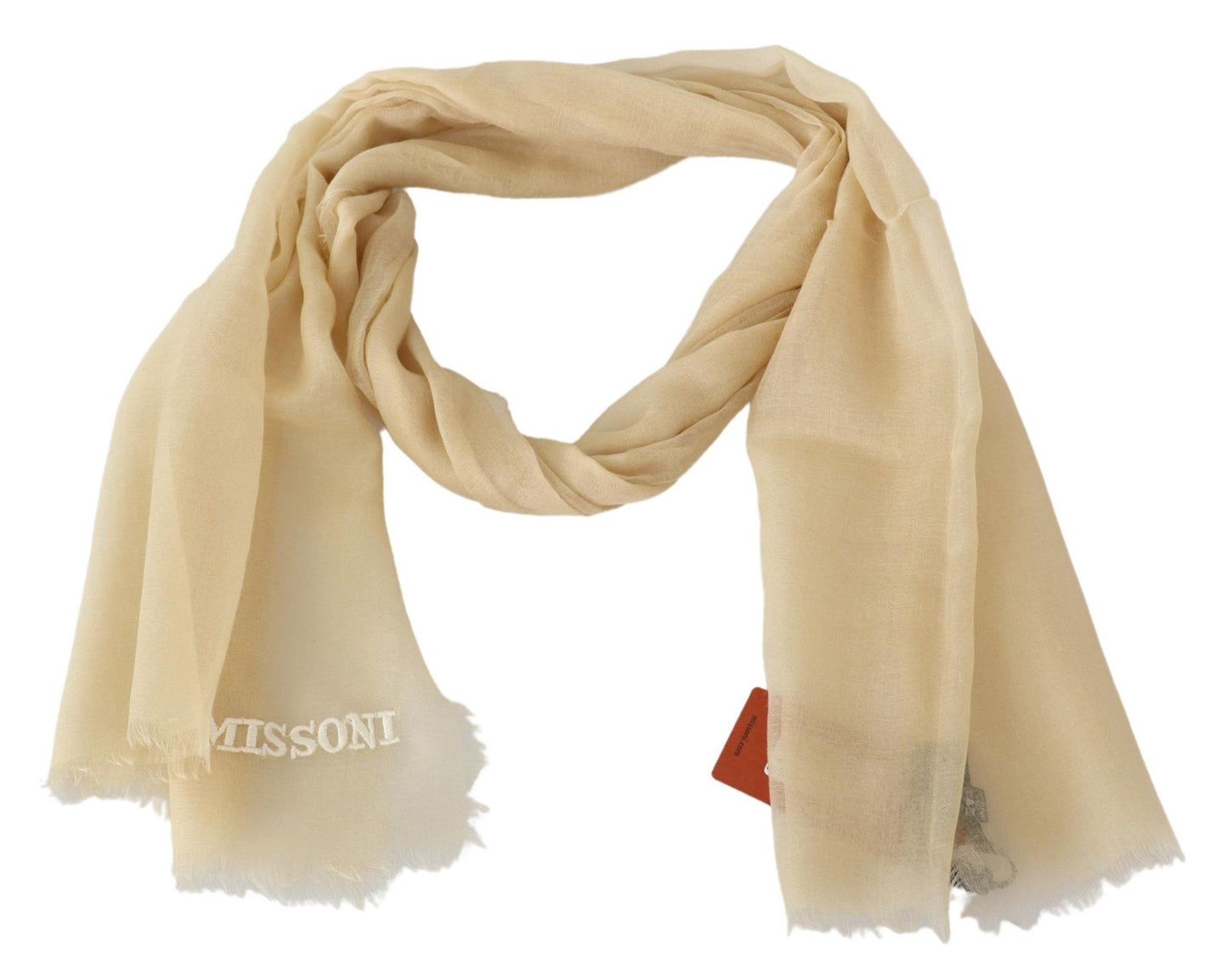 Elegant Cashmere Scarf in Beige - SEHABRANDS