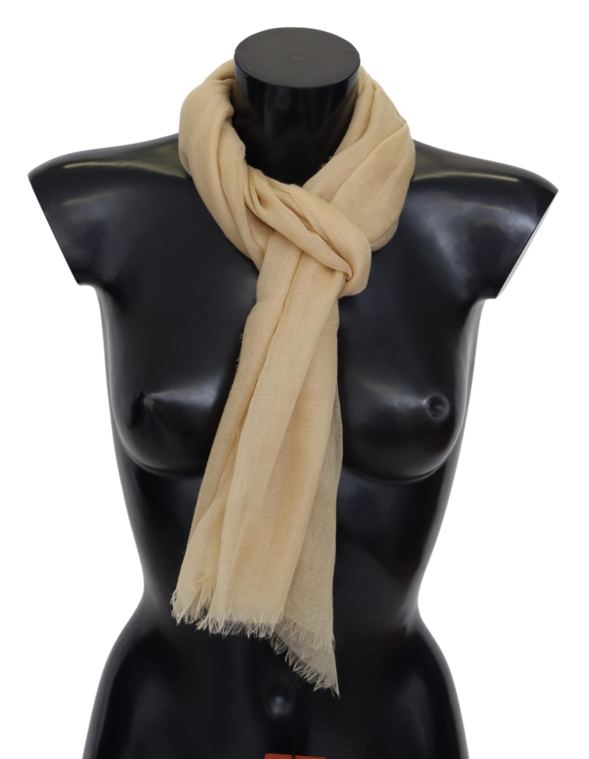 Elegant Cashmere Scarf in Beige - SEHABRANDS