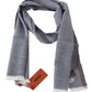 Elegant Gray Wool Scarf with Stripes and Fringes - SEHABRANDS