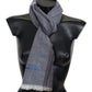 Elegant Gray Wool Scarf with Stripes and Fringes - SEHABRANDS