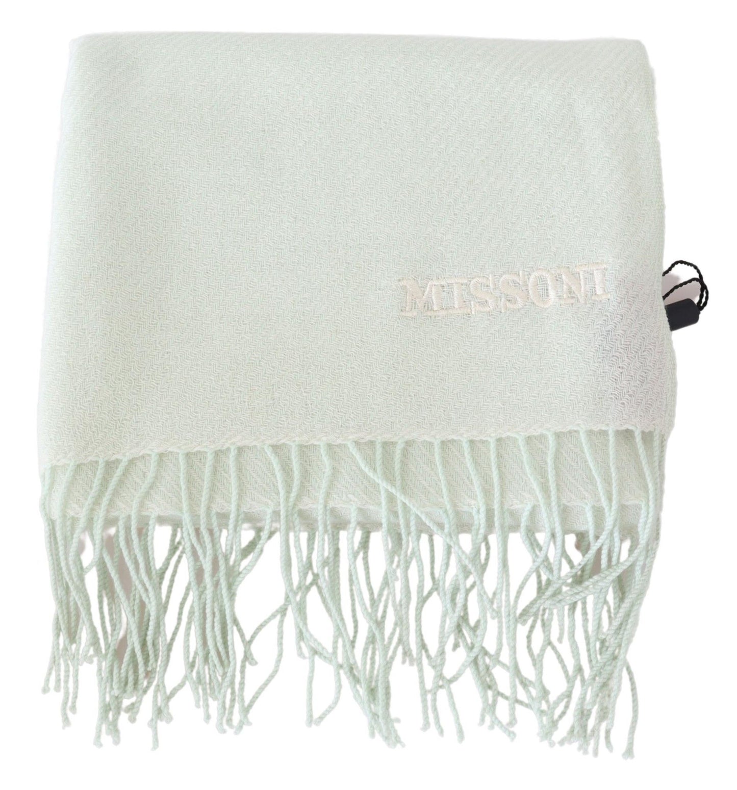 Elegant White Cashmere Scarf - SEHABRANDS