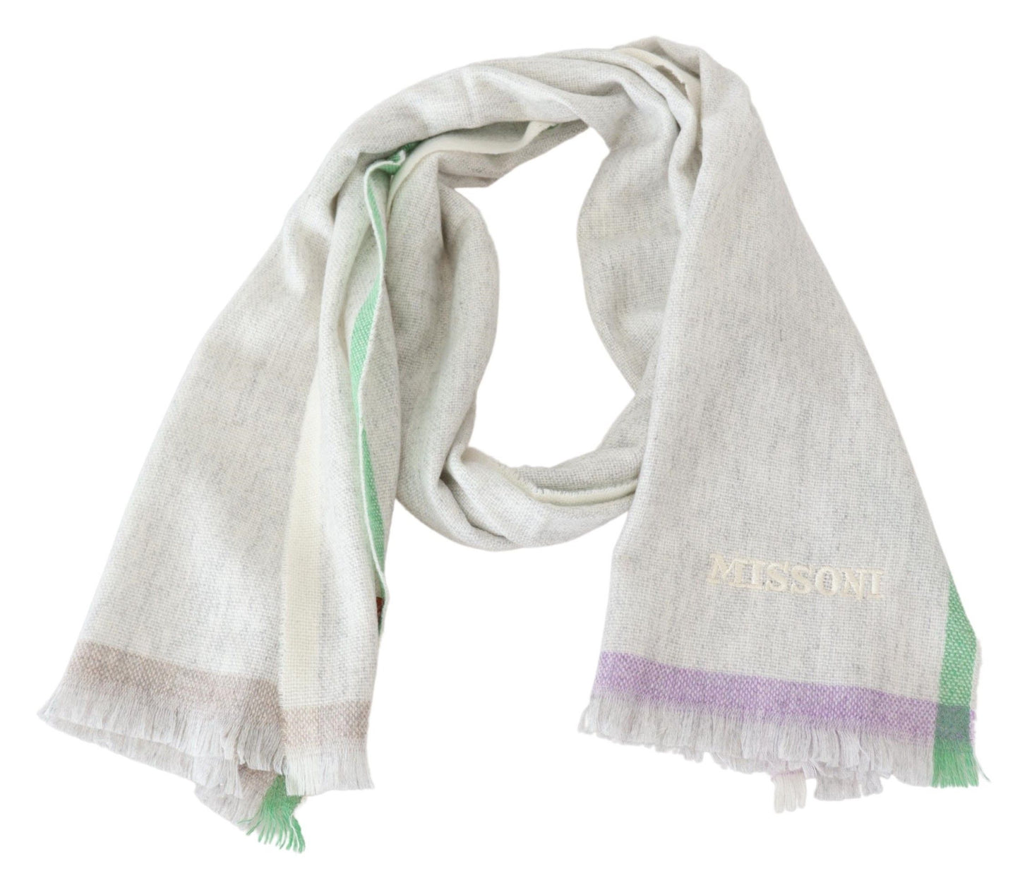 Multicolor Cashmere Line Pattern Scarf - SEHABRANDS