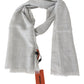 Elegant Beige Wool Silk Unisex Scarf - SEHABRANDS