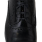 Dolce & Gabbana Elegant Black Leather Formal Derby Shoes