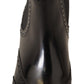 Dolce & Gabbana Elegant Black Ankle Wingtip Oxford Boots