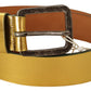 Elegant Gold Genuine Leather Men's Belt - SEHABRANDS